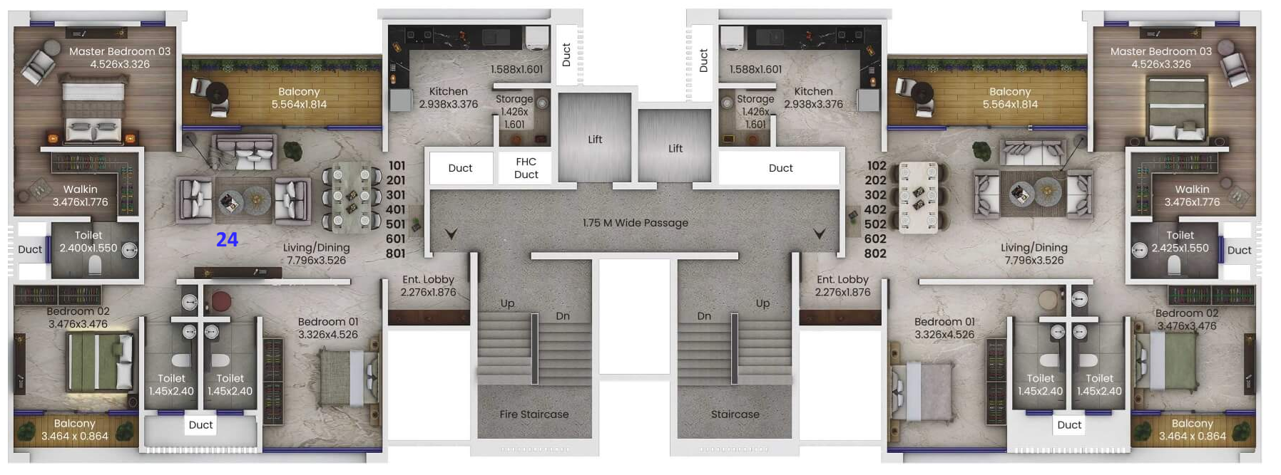 Kumar PadmaOne Aundh, Luxurious 3 BHK residences Aundh, Pune