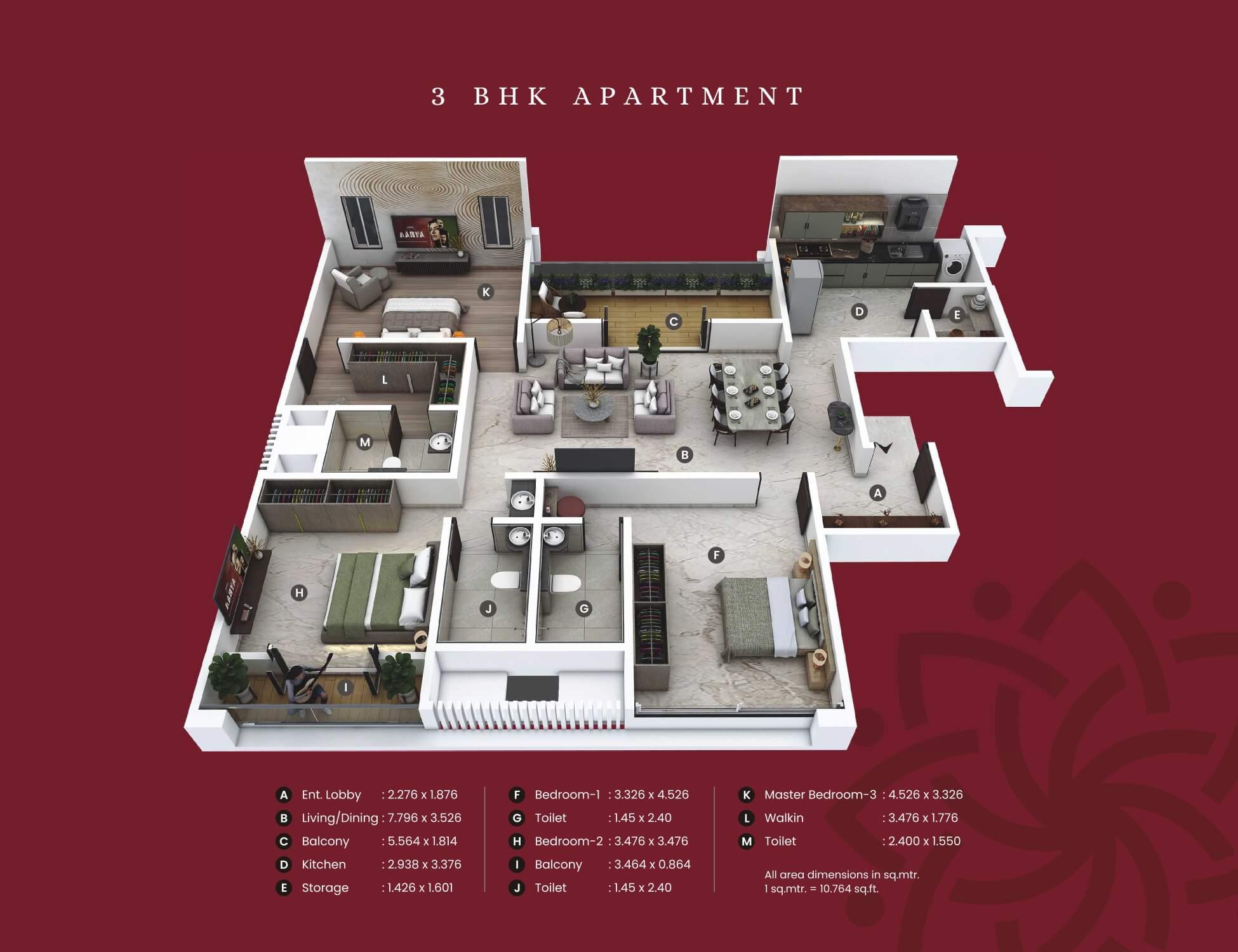 Kumar PadmaOne Aundh, Luxurious 3 BHK residences Aundh, Pune