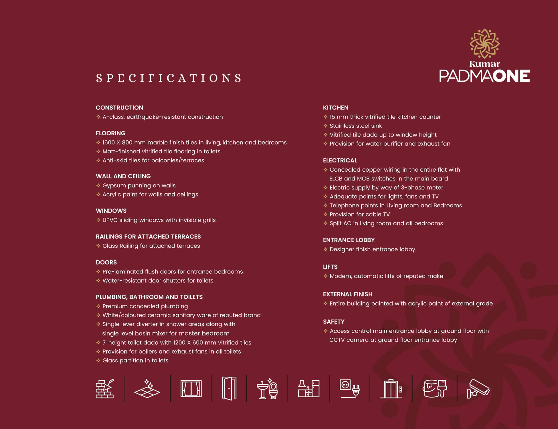 Kumar PadmaOne Aundh, Luxurious 3 BHK residences Aundh, Pune
